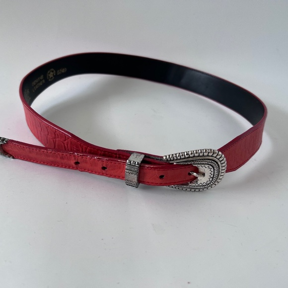 Silver Creek Other - Silver Creek Collection Mens Size 32 Genuine Leather Belt Red